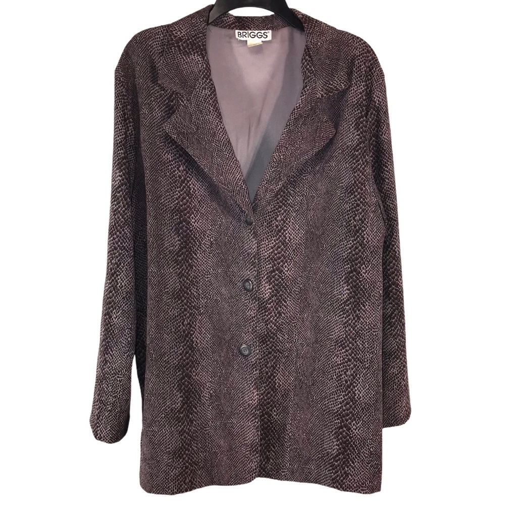 Vintage Snake Print Blazer, Made in USA, Size 1X - Picture 10 of 10